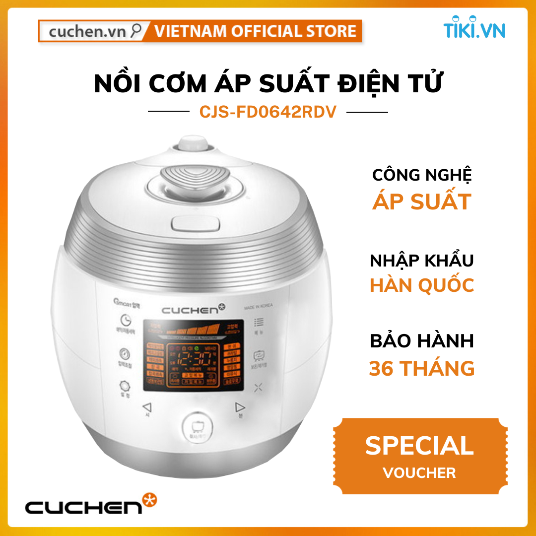 Nồi cơm áp suất điện tử Cuchen CJS-FD0642RDV (Nhập khẩu chính hãng)