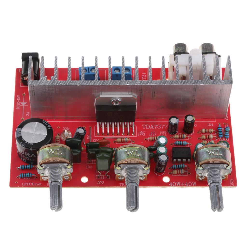DC 12V DX-7377 Digital Power Audio Stereo Amplifier Board Module DIY 80W