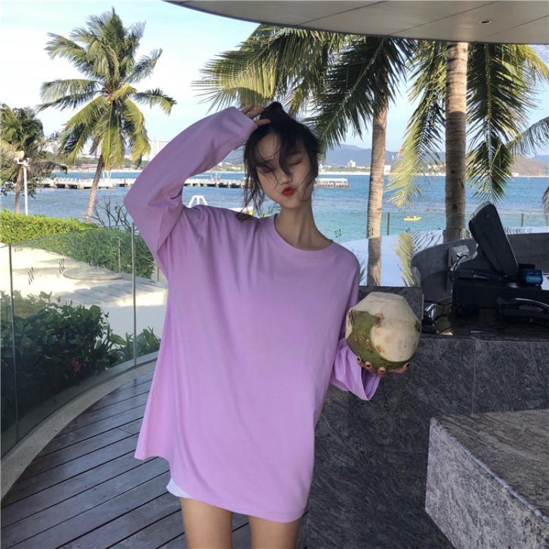 Áo thun trơn TAY DÀI Unisex -áo phông rộng tay lỡ NAM NỮ ĐỀU MẶC ĐƯỢC- áo thun Lapi VN