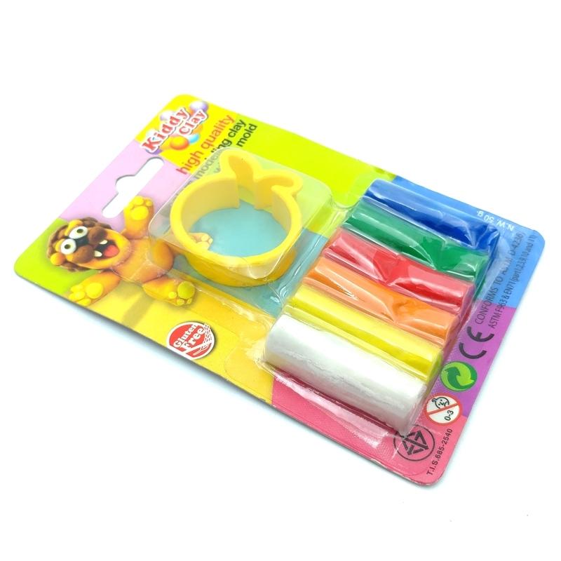 Đất Nặn Kiddy Clay 6 Màu + Khuôn Hình ST-50-6SM (Mẫu Màu Giao Ngẫu Nhiên)