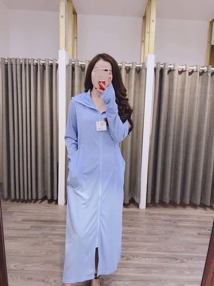 Áo chống nắng nữ đa năng TTD, bảo vệ toàn thân, chân tay, mặt đầu, siêu bảo vệ - xanh than