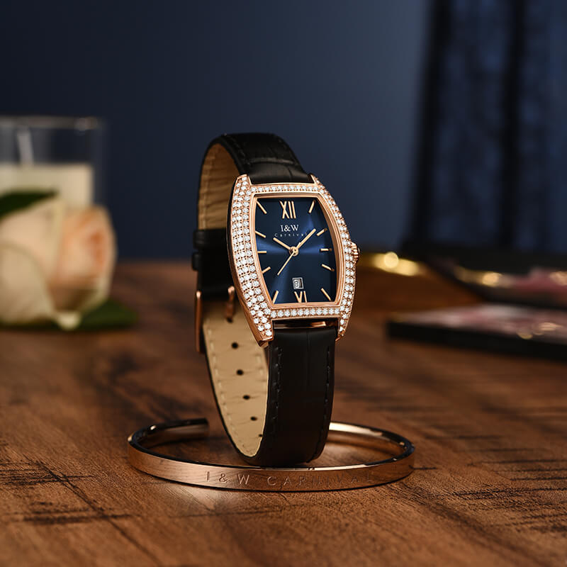 Đồng Hồ Nữ I&amp;W Carnival 537L Chính Hãng BH 60T Chịu Nước 30m Kính Chống Xước Dây Da Cao Cấp ( Máy Quartz)