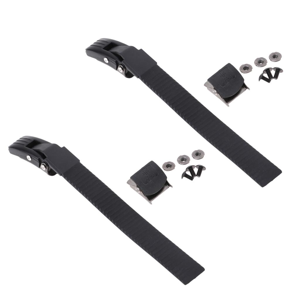 2 Sets Replacement Inline Roller Skate Shoes Strap With Clamp And Screws Nut