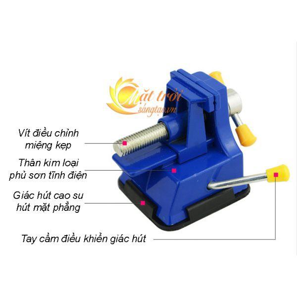 Ê tô để bàn mini đế hút, hít bàn