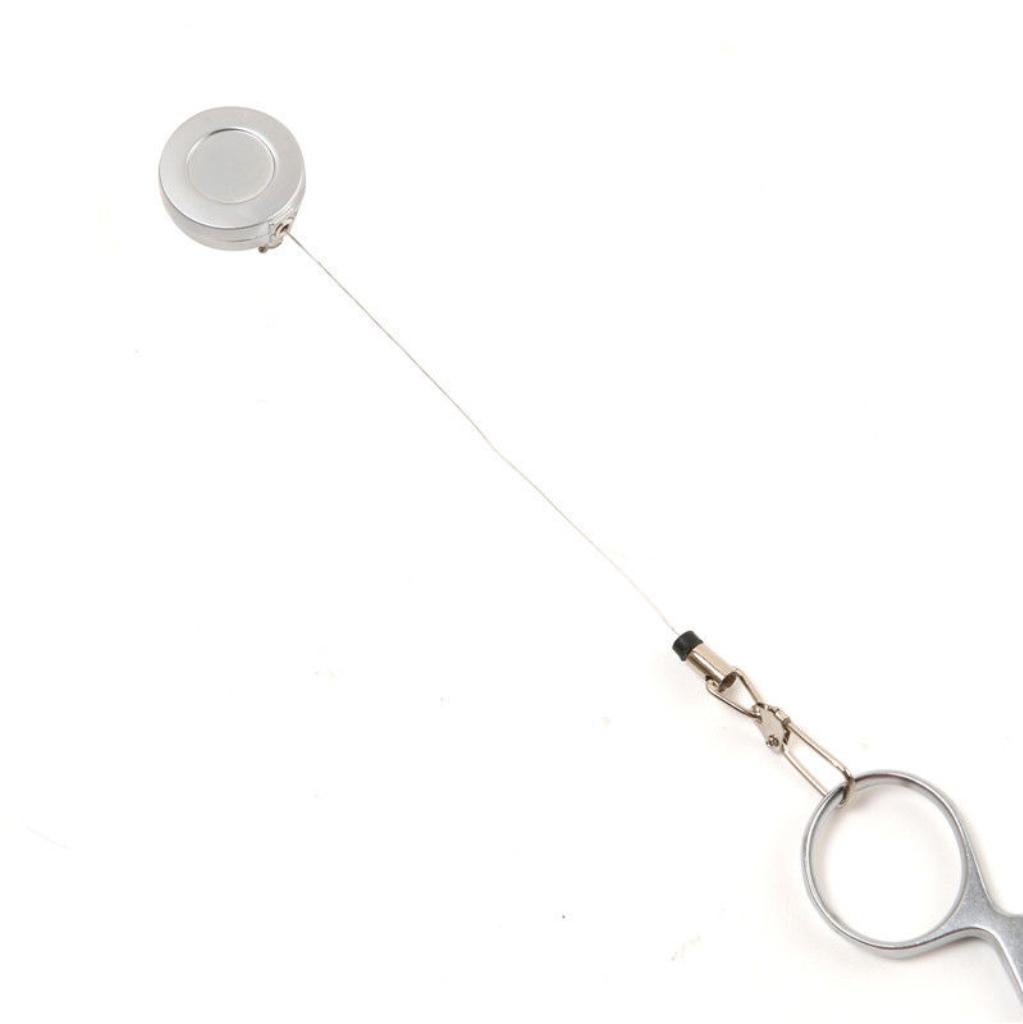 Pin-on Retractor Zinger Gear Keeper for Fishing Hiking - Silver