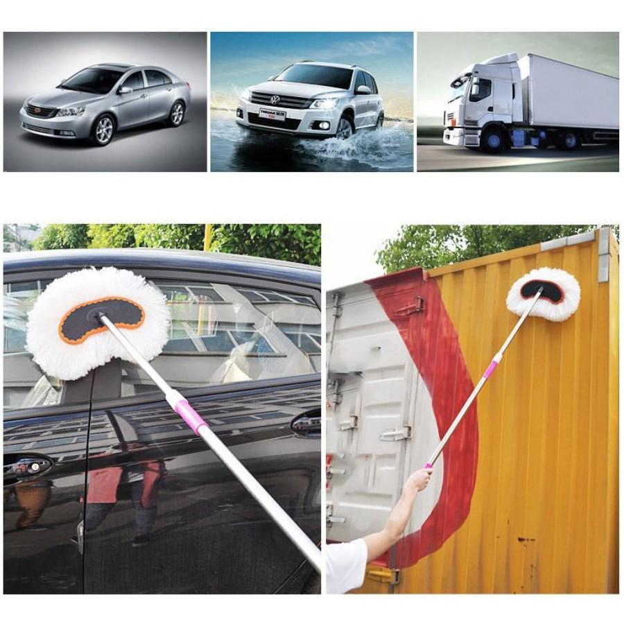 Chổi lau ô tô - Rửa xe ô tô lụa mềm cao cấp đa chức năng - điểu chỉnh được độ dài siêu thấm hút 125 CM