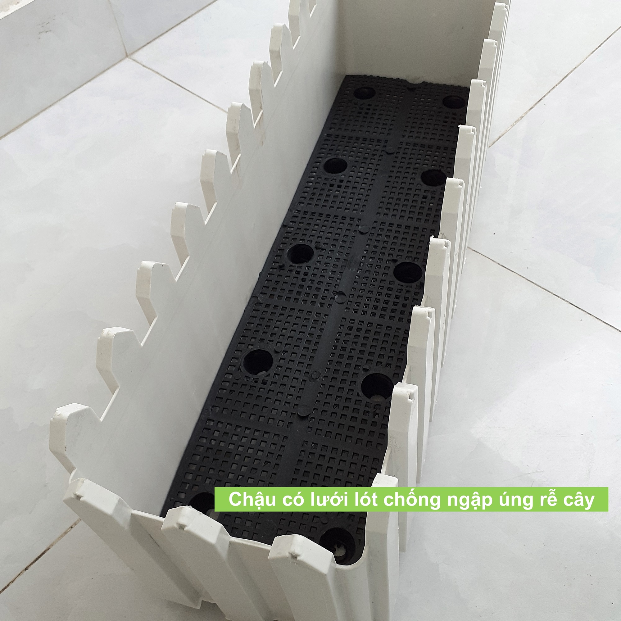 Chậu hàng rào trồng cây ban công sân thượng