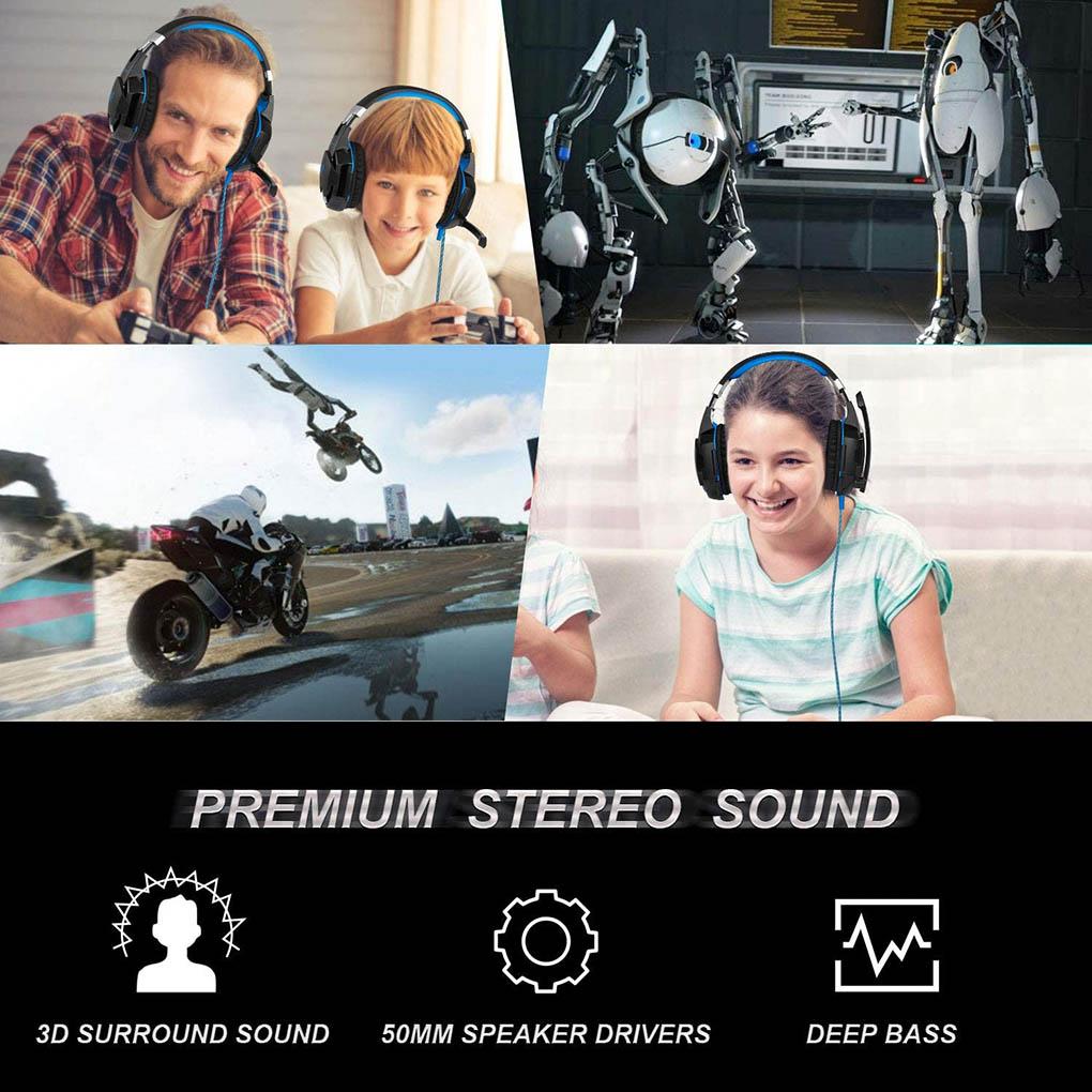 Mỗi G2000 Nghe Có Dây Tai Nghe Trò Chơi Máy Tính Tai Nghe Chơi Game Mic Tai Nghe Chụp Tai Có Đèn LED 3.5Mm Và USB Để Nghe của Bạn Đối Phương