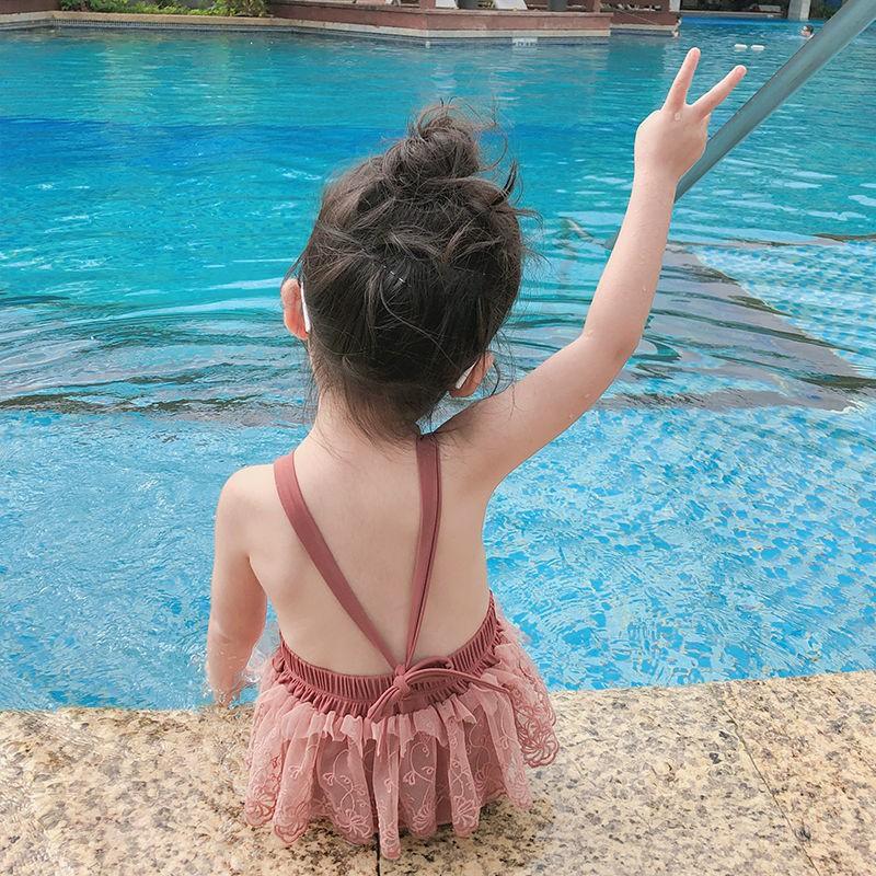 Bộ bơi liền thân công chúa/Bộ bơi đi biển/Bikini đi biển cực xinh cho bé gái (hàng Quảng Châu video thật)
