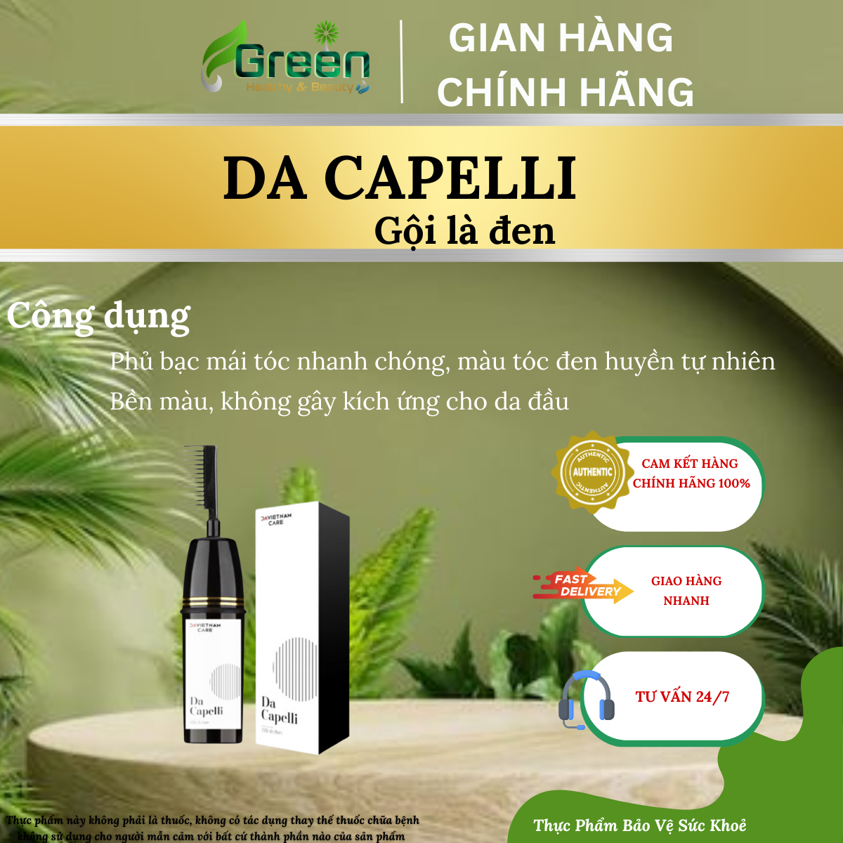 Gội Là Đen Phủ Bạc Thảo Dược DA CAPELLI (C/200ml)