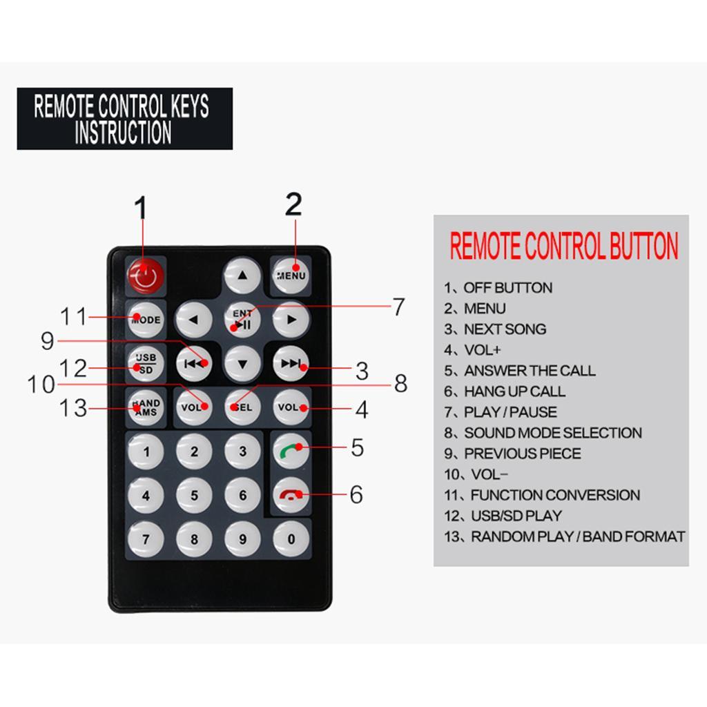 2 Din 7'' Touch Screen Bluetooth Car Radio Rear View Cam without camera