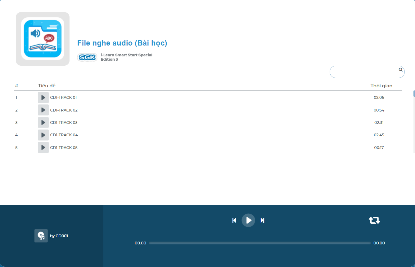 I-Learn Smart Start Special Edition 3 File nghe Audio bài học
