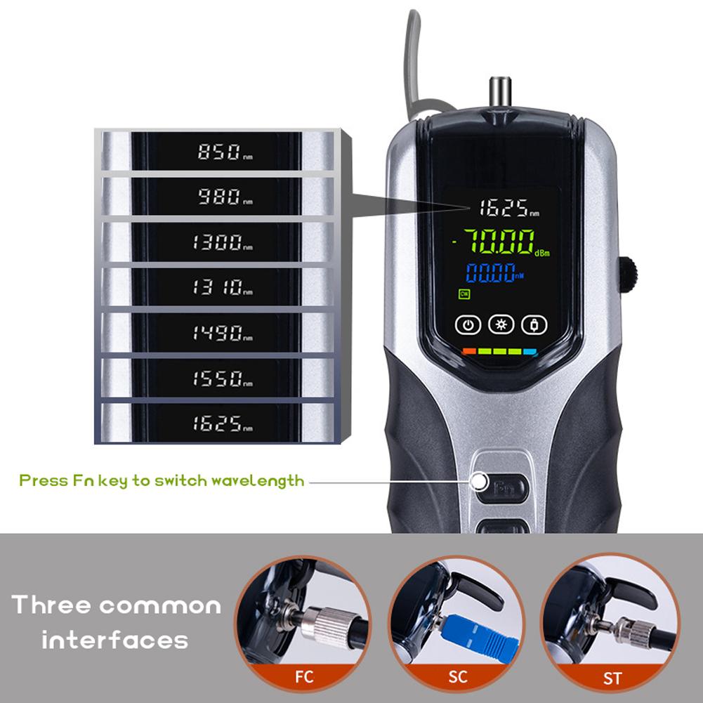 G710 LCD Color Display Screen Rechargeable Optical Power Meter High Accuracy Optical Fiber Tester Attenuation Detection