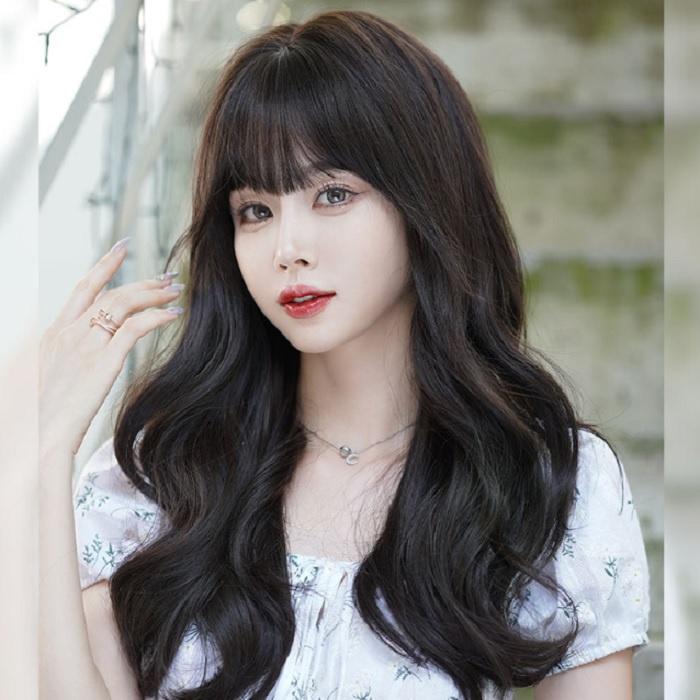 Bộ tóc giả nữ Hàn Quốc nguyên đầu màu vàng ,nâu ,đen + tặng kèm lưới ONLINE_SHOPPING_1102