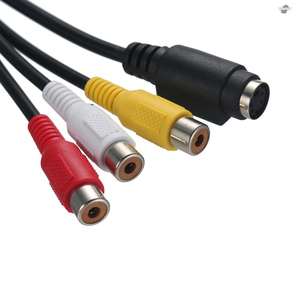 VGA to S-VIDEO 3 RCA TV AV Converter Cable Adapter 3 RCA Female Converter Cable VGA to Video TV Out S-Video AV Adapter