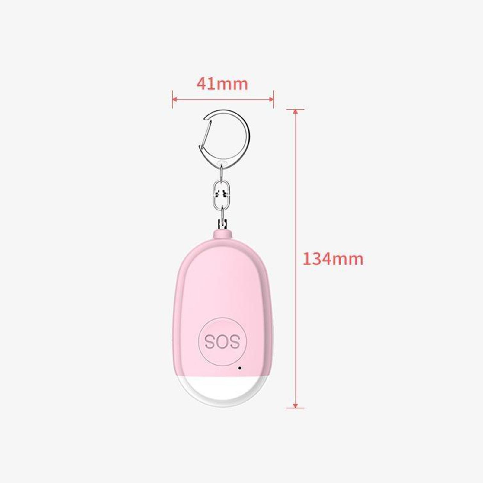 2X Mini 130DB Personal Alarm Security Alert Charging for Women Elderly Kids pink
