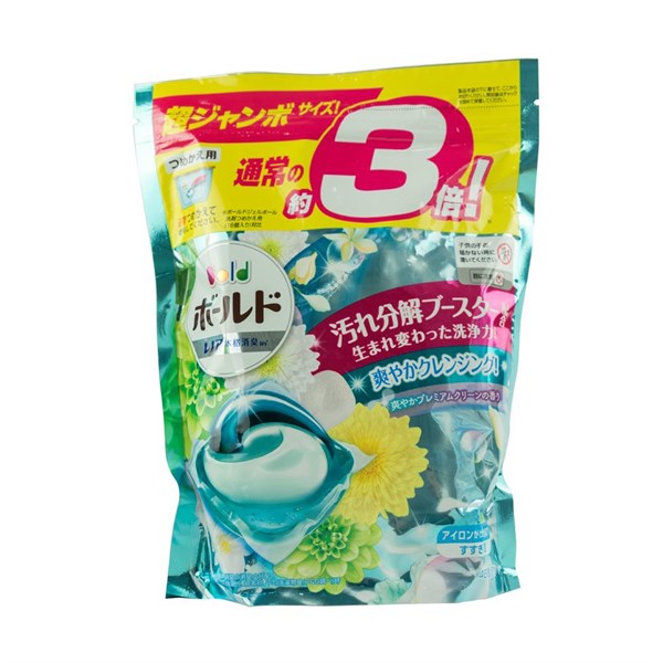 Viên giặt xả Gelball 3D (Túi 46 viên) - Nội địa Nhật - Hương dễ chịu