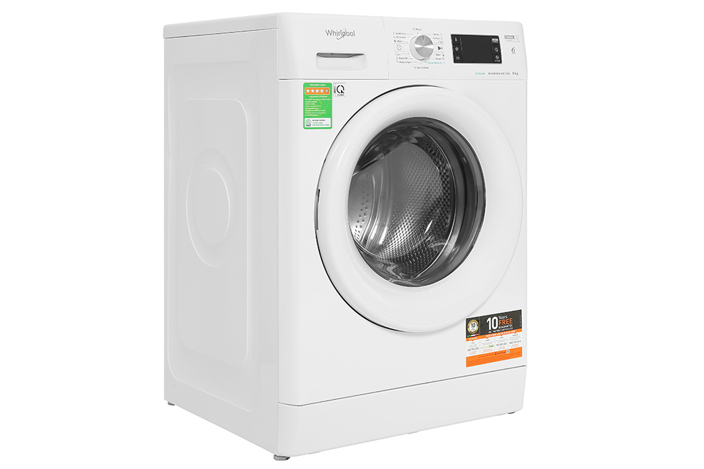 Máy Giặt Lồng Ngang Whirlpool FRESHCARE 8kg Trắng FFB8458WVEU - Hàng chính hãng - Giao HCM và 1 số tỉnh thành