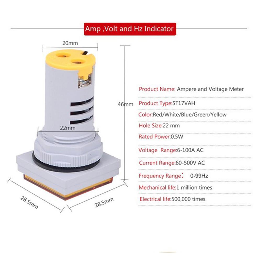 2 Pieces Hertz LED Dual Display Digital Voltmeter