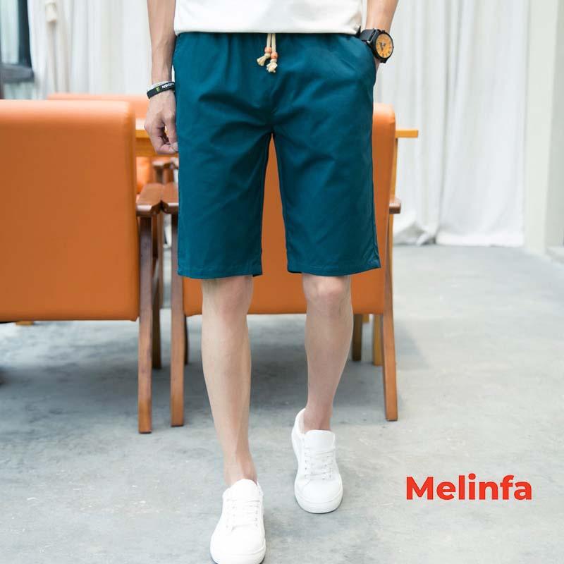 Quần short nam mùa hè vải thô cotton phong cách Hàn Quốc nhiều màu kiểu dáng Basic mã VAQ0073