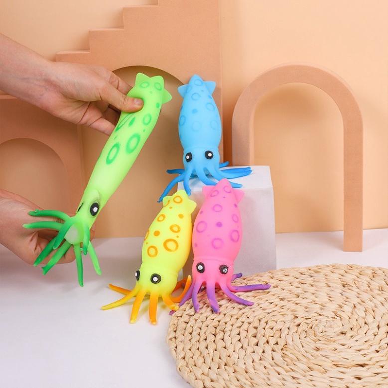 Squishy CON MỰC Mochi hình bạch tuộc mềm mịn dễ thương chân thực giảm stress co dãn đàn hồi ngộ nghĩnh bóp giải trí
