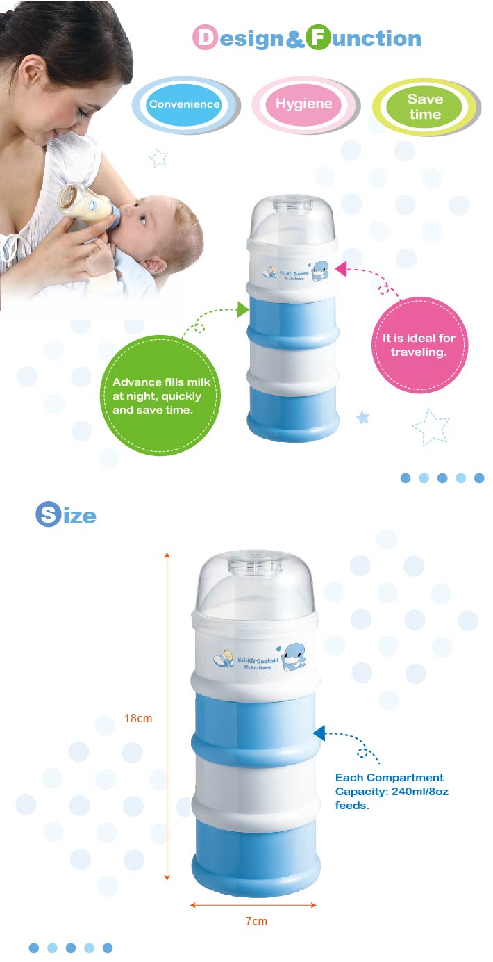 HỘP CHIA SỮA BỘT CHO BÉ 4 NGĂN KUKU - KU5305