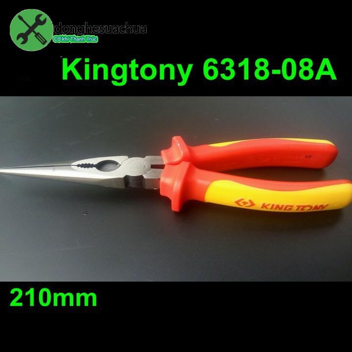 Kềm mỏ nhọn Kingtony 6318-08A 1000V 8 inch