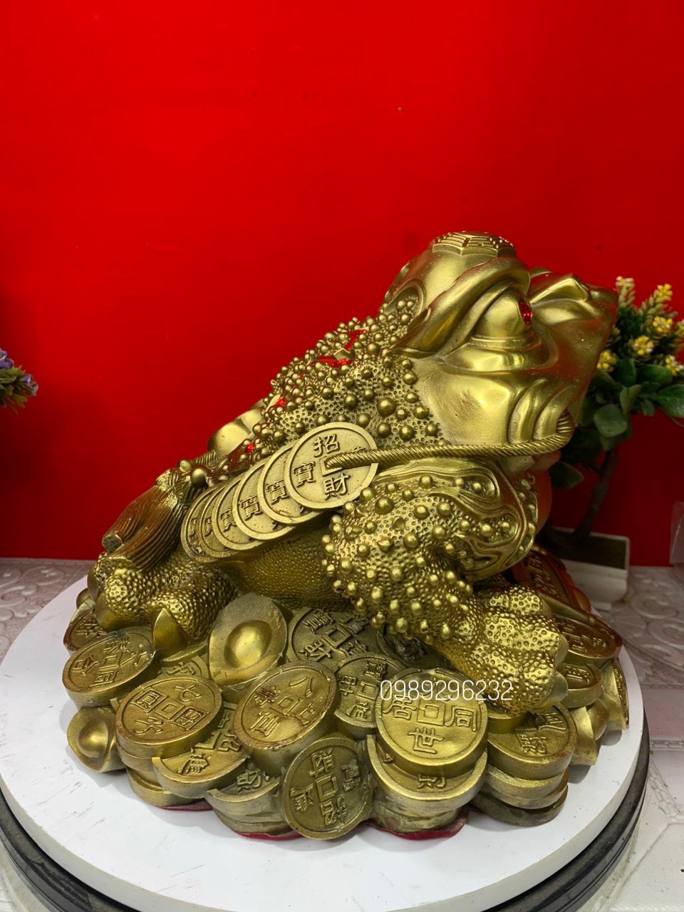 Cóc thềm thừ phong thuỷ bằng đồng