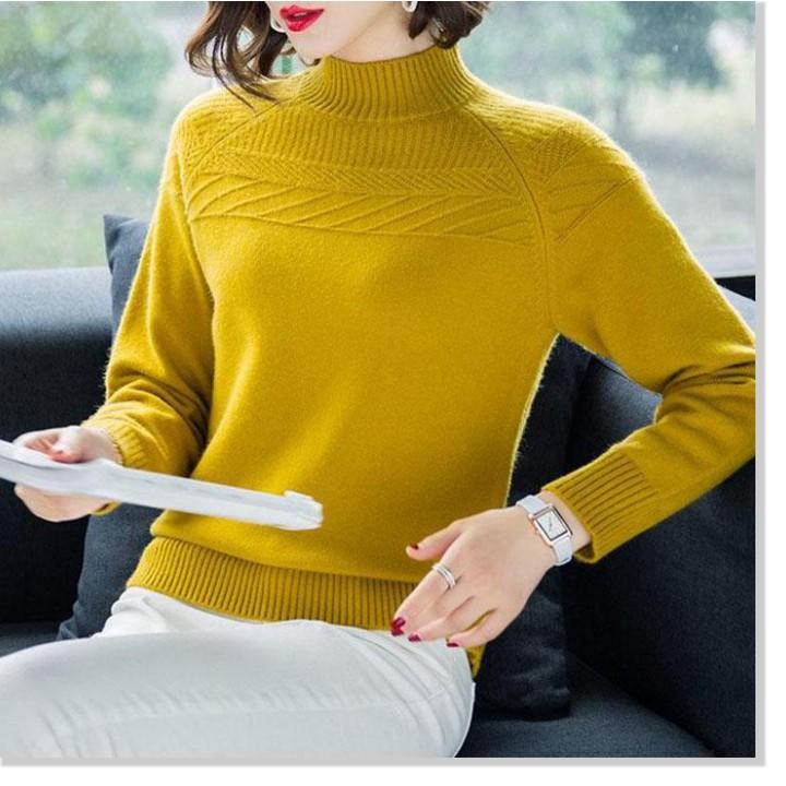 ÁO LEN NỮ KIỂU DÁNG CHÂU ÂU FREESIZE DƯỚI 65KG V0049