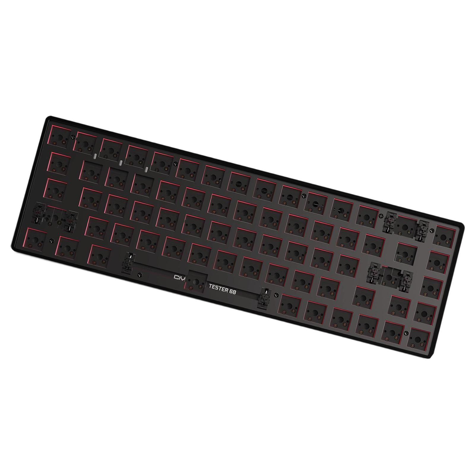 68Keys Tester68 Mechanical Keyboard Kits ,Two Modes 2.4G/Bluetooth 5.0 ,Silicone