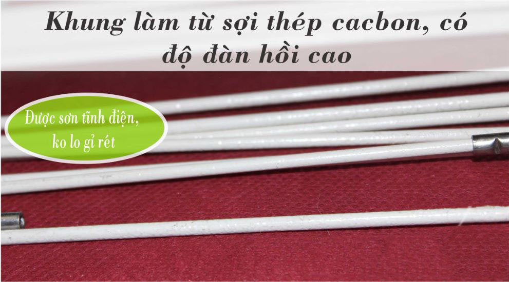 Mùng chụp tự bung đỉnh rộng cao cấp loại 1 (Vải tuyn siêu mịn và lỗ mắt mùng siêu nhỏ, chống muỗi xâm nhập tuyệt đối) - Thương hiệu A