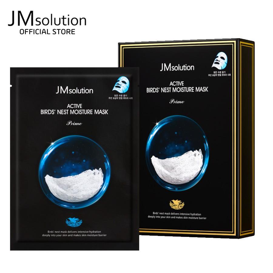 Combo 10 Mặt Nạ Tổ Yến Chống Lão Hóa Da JMSolution Active Birds Nest Moisture Mask 30ml x10