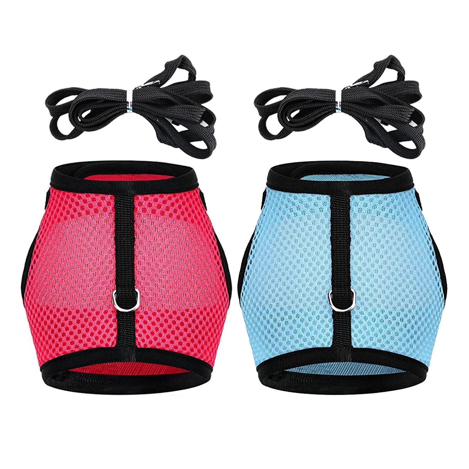 Adjustable Rabbit Harness and Leash Set Walking M 18cm-25cm