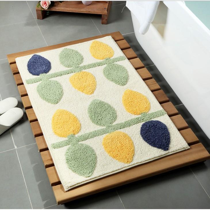 Thảm cotton len dệt vải nổi chiếc lá cao cấp PA9162