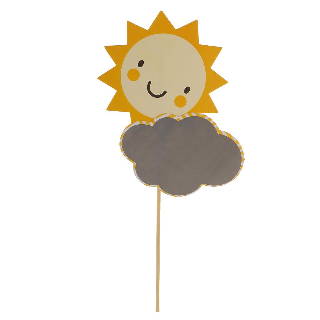 5 Pieces/Set Sun Cloud 1 Letters Cake Topper 1st Birthday Party Cake Decor