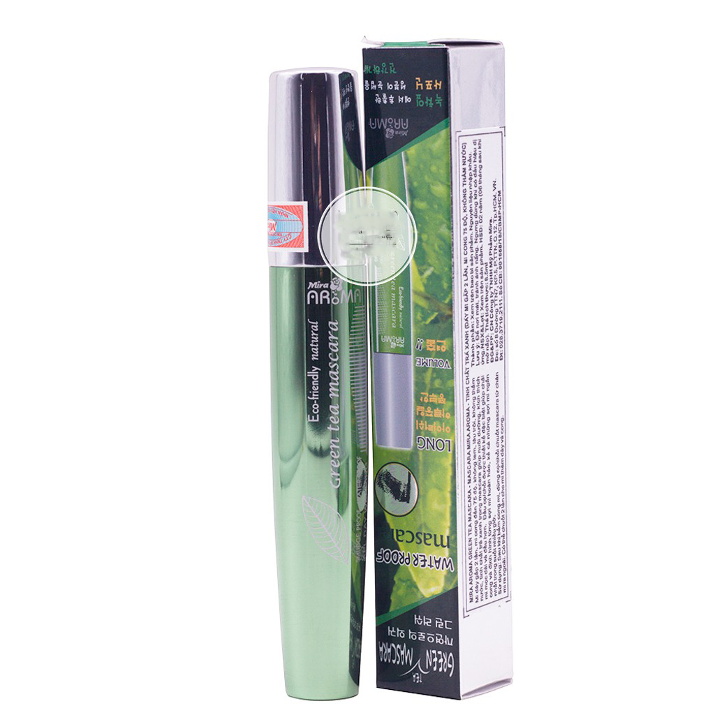 Mascara Trà Xanh Mira Aroma Green Tea Hàn Quốc 8.5ml tặng kem móc khoá