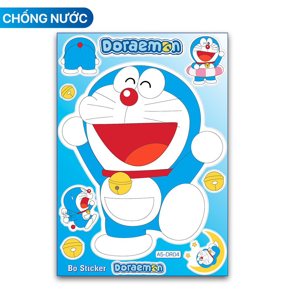 Sticker Doraemon Kích Thước Lớn 13x18.5cm - mẫu 2023 - 1 Tấm Gồm Nhiều Hình Size Khác Nhau Chất Lượng Cao Chống Nước