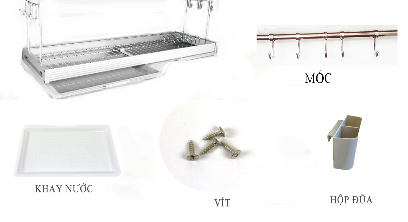 Kệ chén, kệ bát, kệ treo tủ bếp, kệ chén treo 1 tầng, kệ đựng bát - Light 800