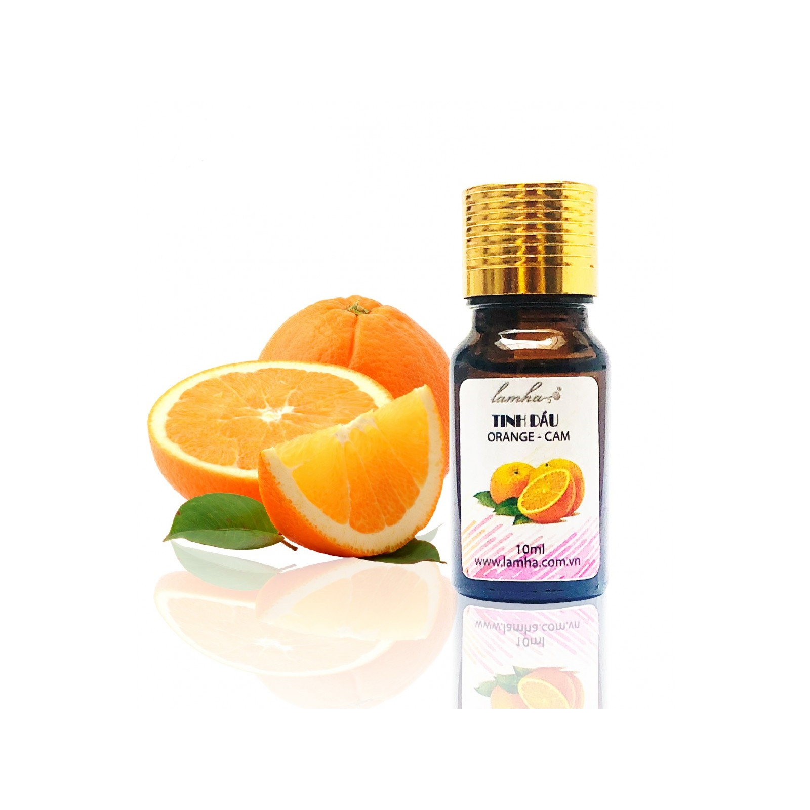 Tinh dầu Cam Lam Hà Orange (10ml) đa công dụng: kháng khuẩn, kháng viêm, làm đẹp, làm thơm phòng