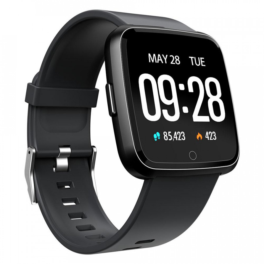 Đồng hồ thông minh theo dõi sức khỏe smartwatch Colmi Y7P dây cao su (Đen) - Hàng chính hãng