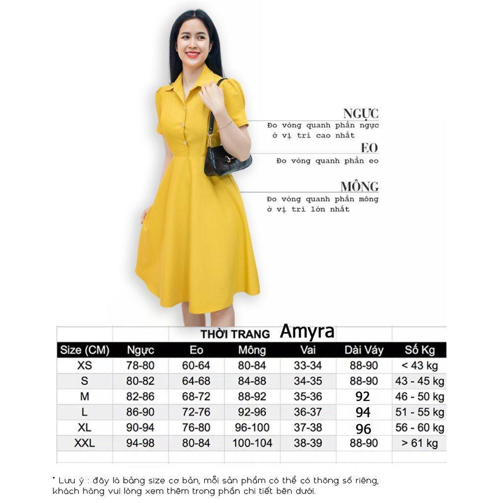 Đầm trung niên cao cấp AMYRA công sở dáng ôm body đi tiệc dài phối nơ cổ tim sang trọng Da134