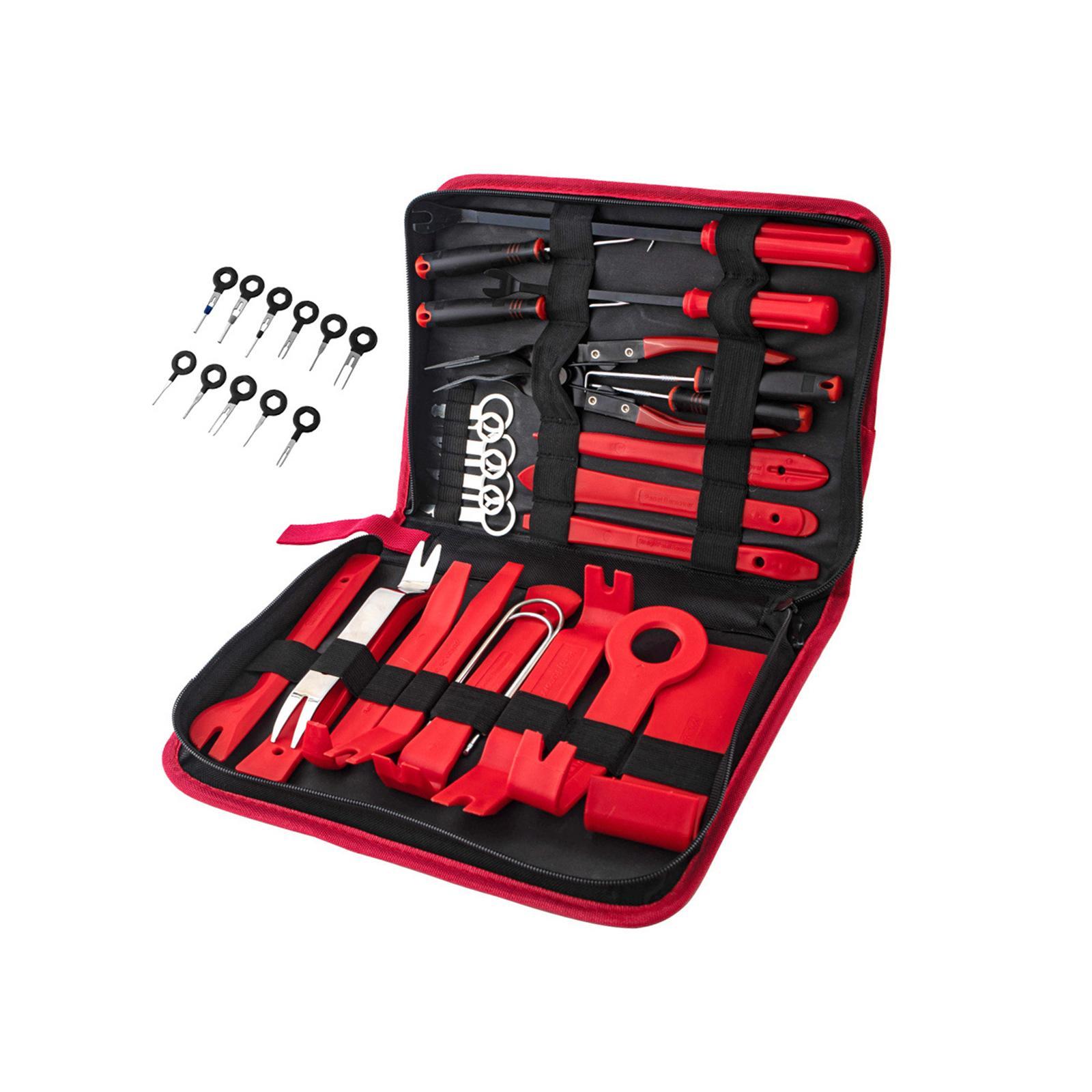 39Pcs Car  Removal Tool  Car Repair Tool with Storage Bag Precision Upholstery Repair Pry  Pry Tool Set for Stereo Door Panel