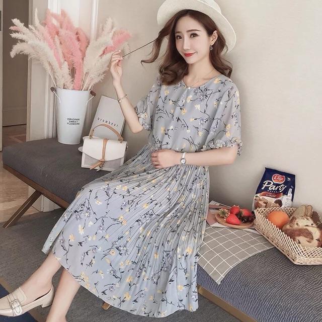 Váy bầu voan dạo phố công sở