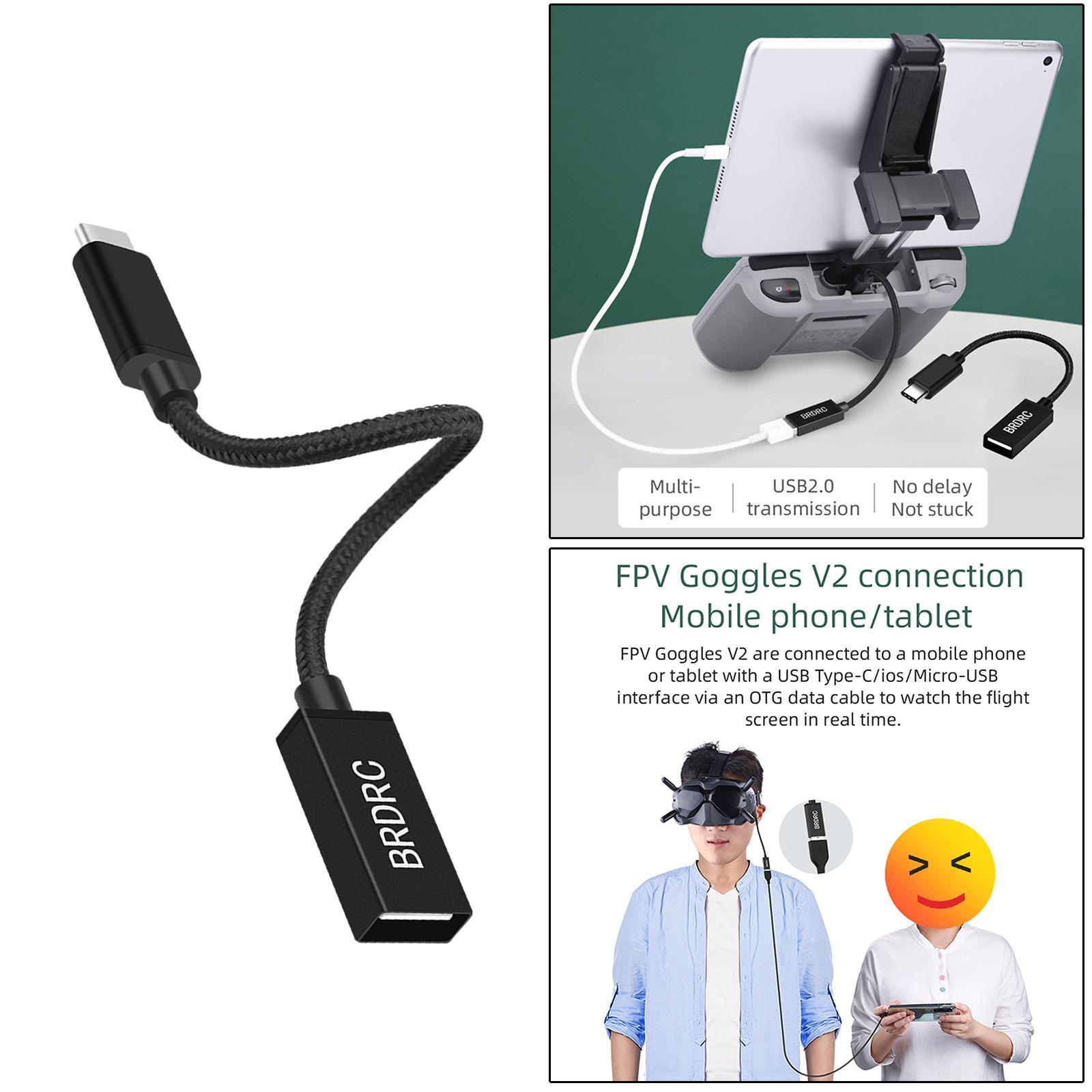USB C OTG Adapter, USB Type C to OTG Cable USB Adapter, Flying Glasses, Mobile Phones, Tablets