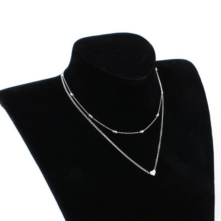 Vòng cổ Titan 2 lớp phong cách Hàn Quốc