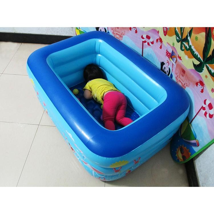 Bể Bơi Phao Cho Bé - 2 Tầng – 1m15 – Có Đáy Chống Trượt