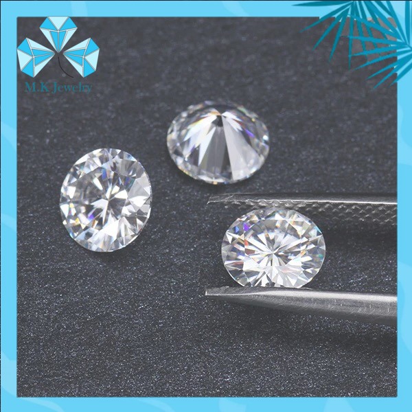  SIZE 12Ly - Kim cương nhân tạo - Moissanite nước D - VVS1 . Kiểm định quốc tế GRA. 