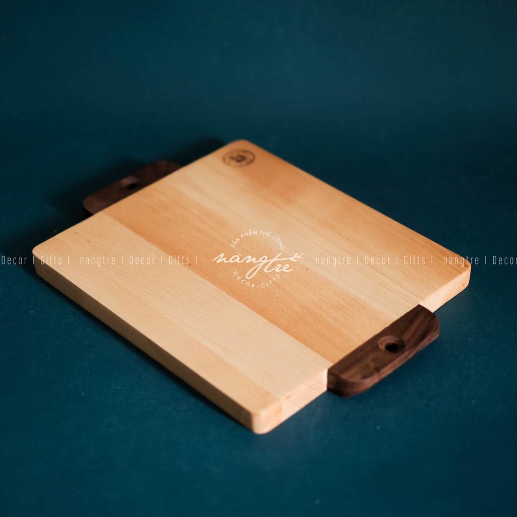 Thớt gỗ trang trí tay cầm - Thớt gỗ beech tay cầm mới- Wooden cutting board