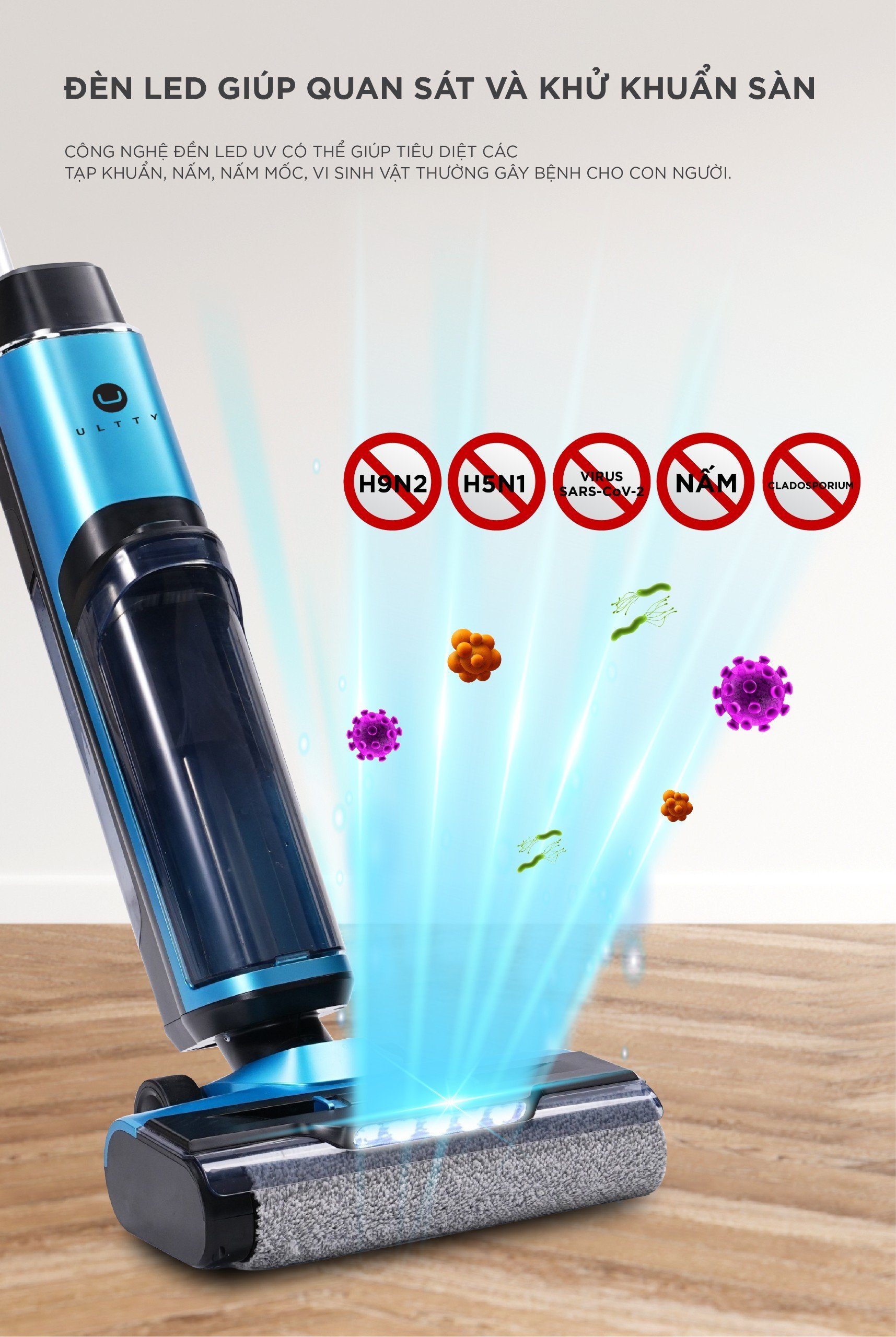 Con lăn thay thế dành cho Máy hút bụi lau nhà thông minh U ULTTY SCW18 - Hàng chính hãng