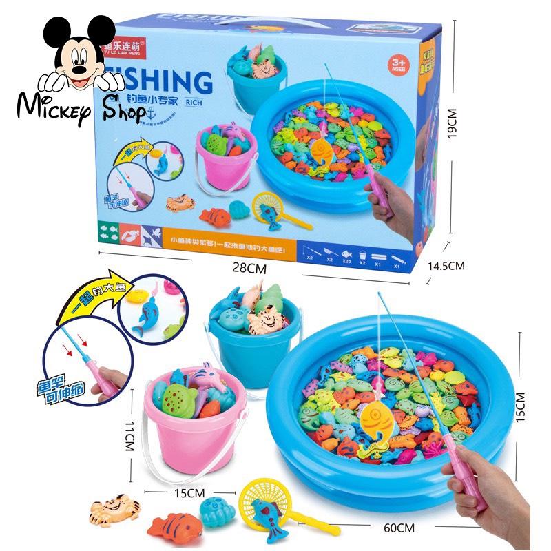 Bộ câu cá phao Fishing Little Expert- 42 chi tiết có gắn nam châm bao gồm cần câu và bể phao 2 tầng